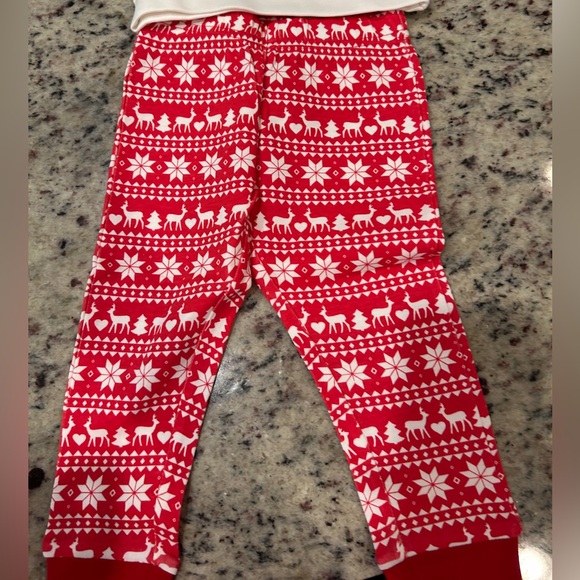 Kids Christmas Pajamas Set - White and Red size 12m - Picture 3 of 4